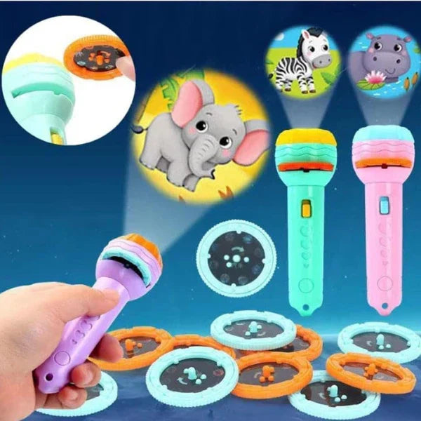 6 Slide Mini Projector Torch For Kids