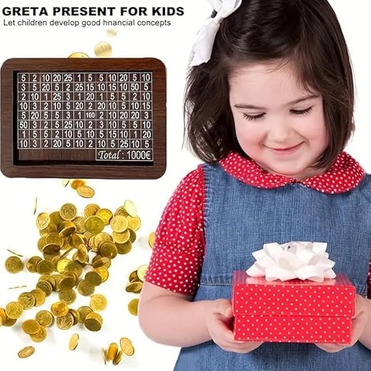Piggy Bank for Kids & Adults, Savings Challenge Box